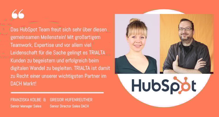 TRIALTA Diamond Solutions Partner HubSpot, Statement HubSpot