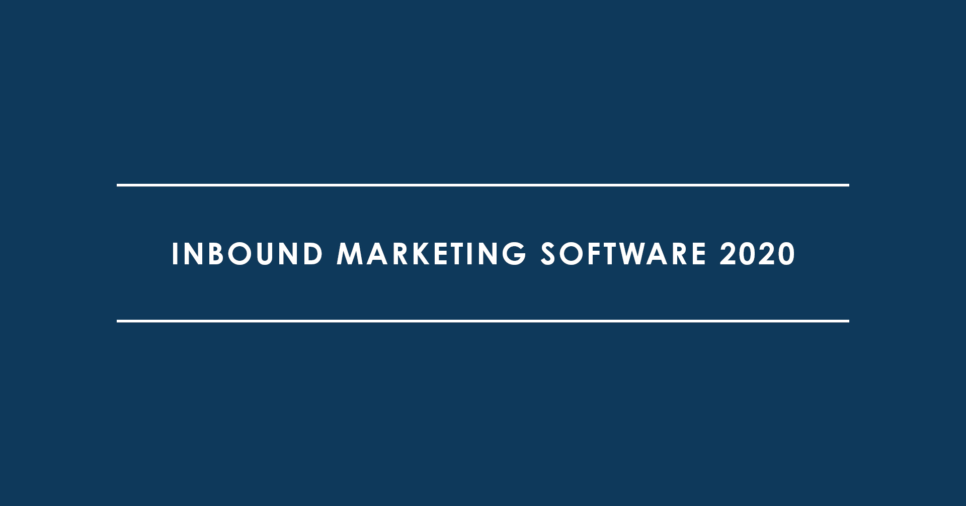 Inbound Marketing Software 2020