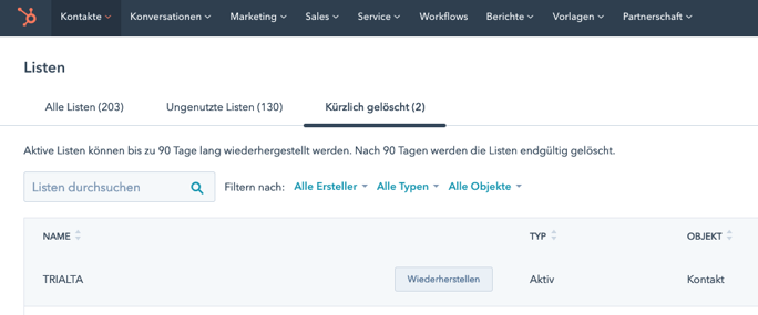 ListenPapierkorb