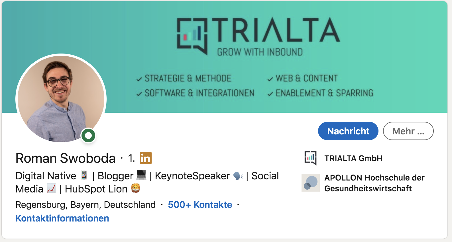 Aktuelles Profil um Social Selling Index in LinkedIn zu steigern