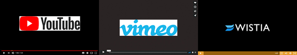 Player YouTube, Vimeo, Wistia
