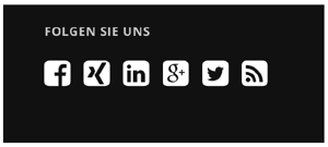 Social Media Follow und Share Buttons auf einer Thank You Page