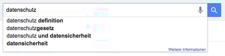 Keyword Suche: Google Suggest