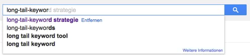 Google Autovervollständigung