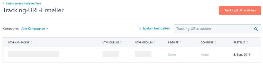 HubSpot Tracking URL Erstellen