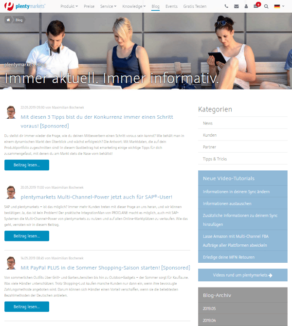 Plentymarkets SaaS Inbound Beispiel