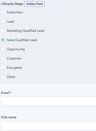 Verstecktes Formularfeld in HubSpot