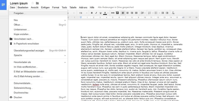 google drive dokument fuer andere freigeben