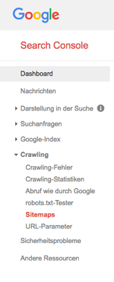 Sitemap mit der Search Console einreichen