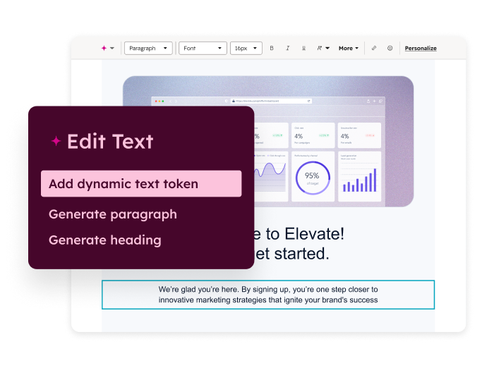Marketing Hub - Email Dynamic Text Token