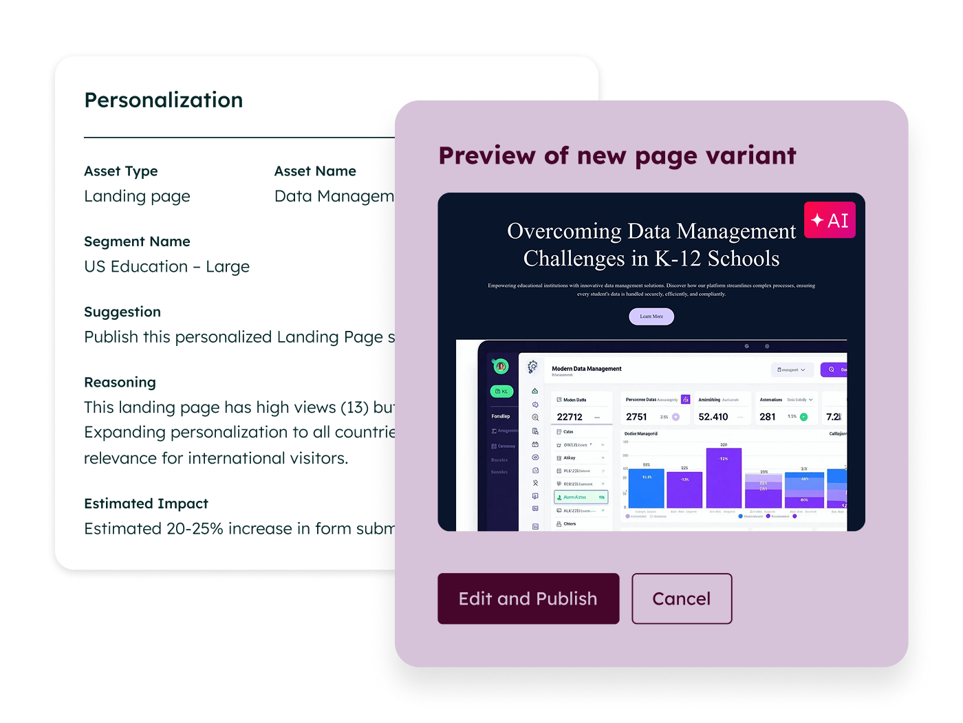 Marketing Hub - Personalization Agent Suggestions