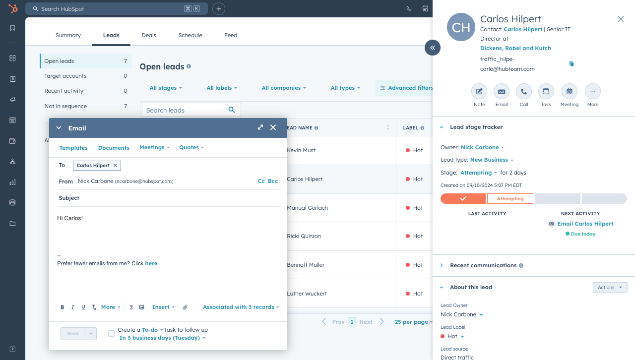 HubSpot Sales Workspace