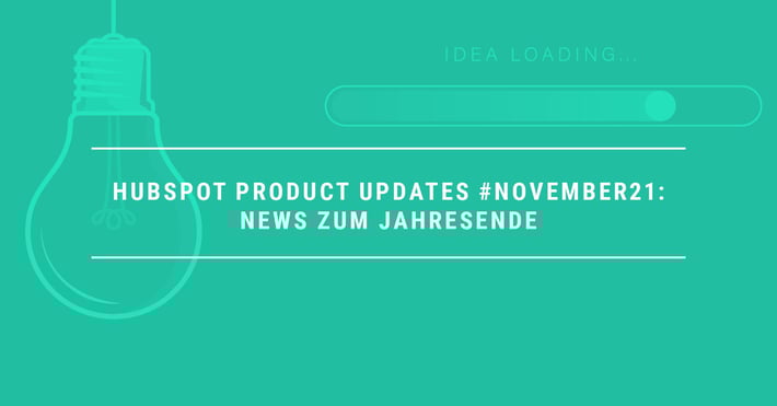 HubSpot Product Updates November21
