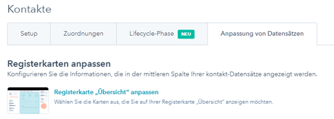 Registerkarten anpassen