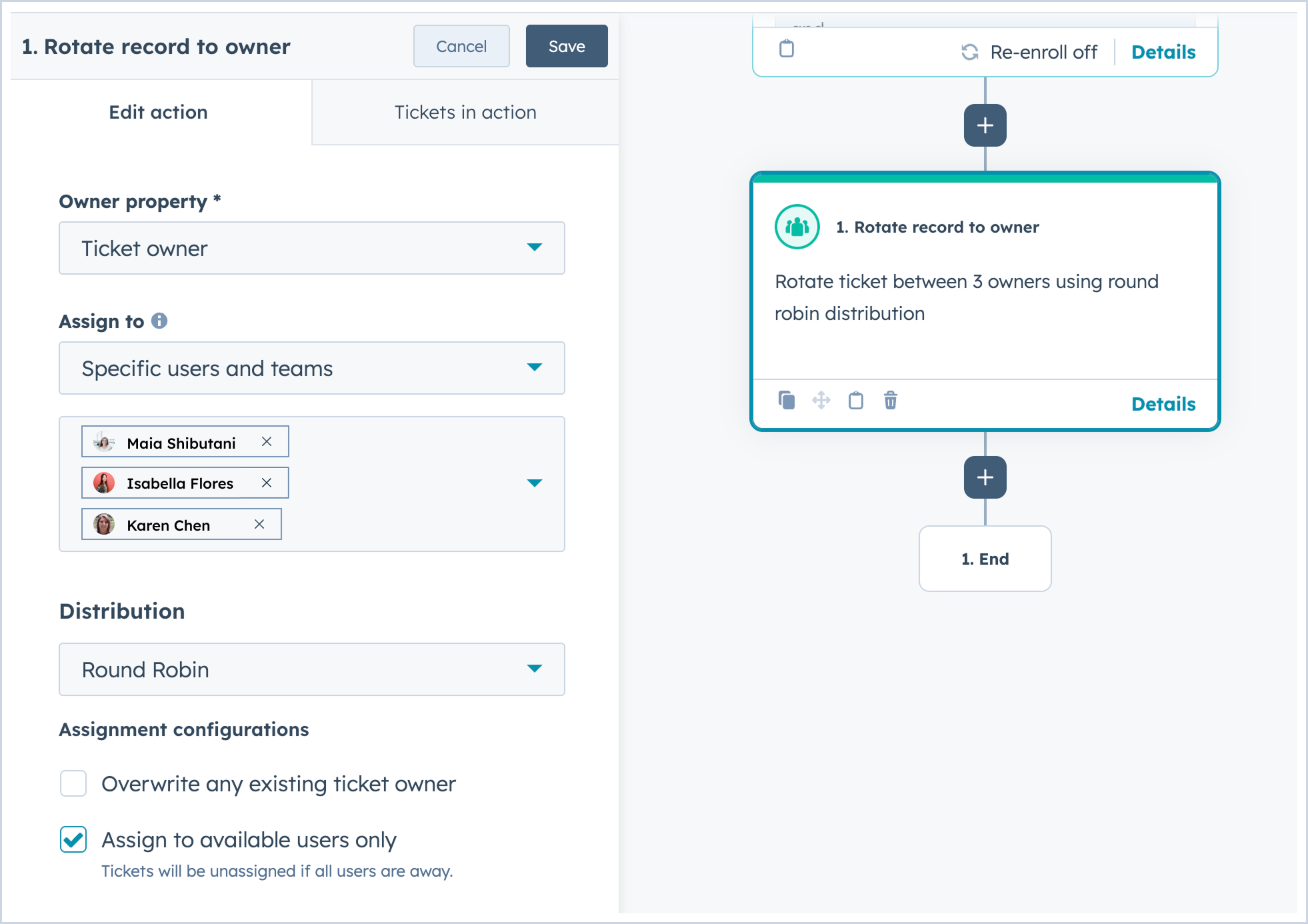 Round Robin Ticket-Verteilung