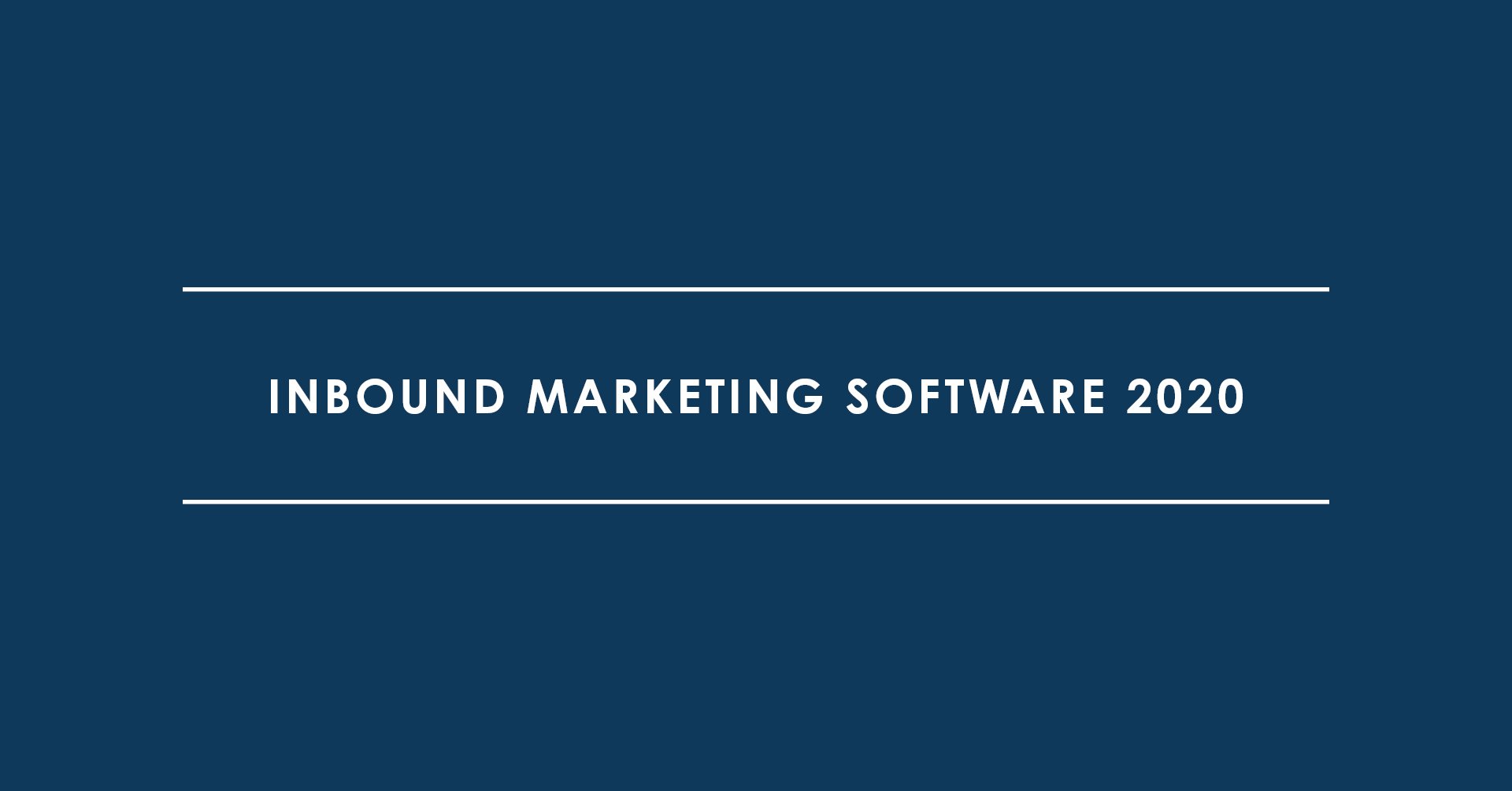 Inbound Marketing Software 2020